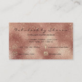 メイクアップアイブロックスエクステンショングリッター金ゴールドピーチ 名刺 (裏面)