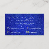 メイクアップアイブロックスラッシュグリッターシルバーグレーブルー 名刺 (裏面)