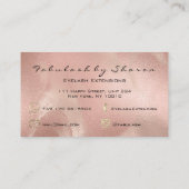 メイクアップアイブロックスラッシュグリッターバラ金ゴールドラグジュアリー 名刺 (裏面)