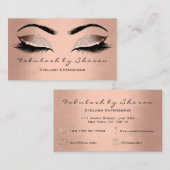 メイクアップアイブロックスラッシュグリッターバラ金ゴールド赤面 名刺 (正面/裏面)