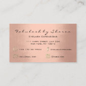 メイクアップアイブロックスラッシュグリッターバラ金ゴールド赤面 名刺 (裏面)