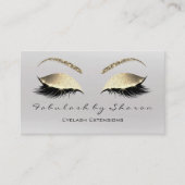 メイクアップアイブロックスラッシュズグリッターダイヤモンドグレーラグジュアリー 名刺 (正面)