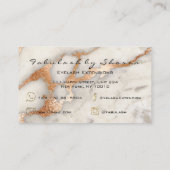 メイクアップアイブロックスラッシュズグリッター銅金ゴールド大理石 名刺 (裏面)