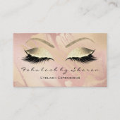 メイクアップアイブロックスラッシュダイヤモンドグリッター赤面大理石 名刺 (正面)