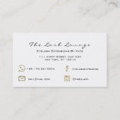 メイクアップアイブロックスロゴ金ゴールドホワイトブラック 名刺 (裏面)