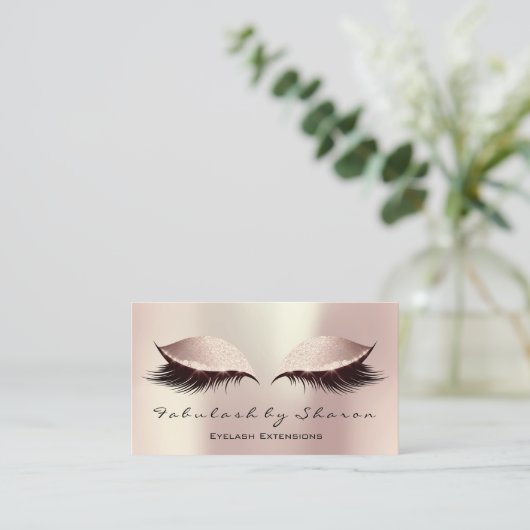 メイクアップアイブロッシュエクステンションアイズバラ赤面 名刺 (スタンド正面)