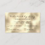 メイクアップアイブロッシュエクステンショングリッターゴールデンアイズ 名刺 (裏面)