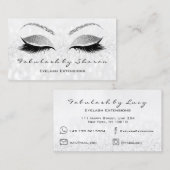 メイクアップアイブロッシュエクステンショングリッターシルバーグレー 名刺 (正面/裏面)