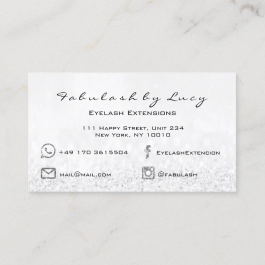 メイクアップアイブロッシュエクステンショングリッターシルバーグレー 名刺 (裏面)