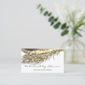 メイクアップアイブロッシュエクステンショングリッターホワイト金ゴールド 名刺 (スタンド正面)