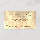 メイクアップアイブロッシュエクステンショングリッタールクス金ゴールド 名刺 (裏面)