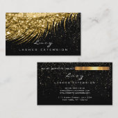 メイクアップアイブロッシュグリッターブラック金ゴールド紙吹雪 予約カード (正面/裏面)