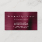 メイクアップアイブロラッシュグリッタークリスタルブルガンディルクス 名刺 (裏面)