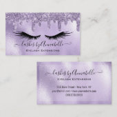 メイクアップアイラッシュスパークルグリッタードリップ赤面紫 名刺 (正面/裏面)