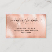 メイクアップアイラッシュスパークルグリッタードリップ赤面金ゴールド 名刺 (裏面)