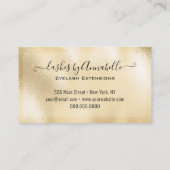 メイクアップアイラッシュスパークルグリッタードリップ赤面金ゴールド 名刺 (裏面)