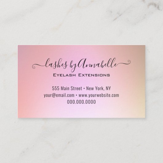 メイクアップアイラッシュスパークル金ゴールドグリッタードリップブシン 名刺 (裏面)