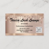 メイクアップアイラッシュバラグリッターQRCODEロゴドリップ 名刺 (裏面)