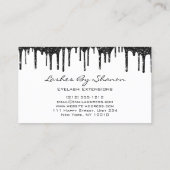 メイクアップアイラッシュブラックドリップスホワイトベリーパープル 名刺 (裏面)