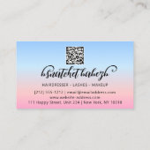 メイクアップアイラッシュブロウQRCodeロゴランボウ 名刺 (裏面)
