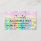 メイクアップアイラッシュマイクロブレードドリップスのロゴロータスダイヤモンド 名刺 (裏面)