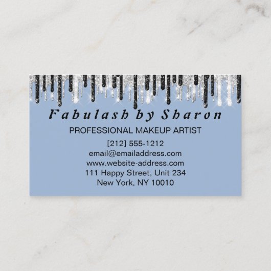 メイクアップアイランドシルバースモークブルーグレー 名刺 (裏面)