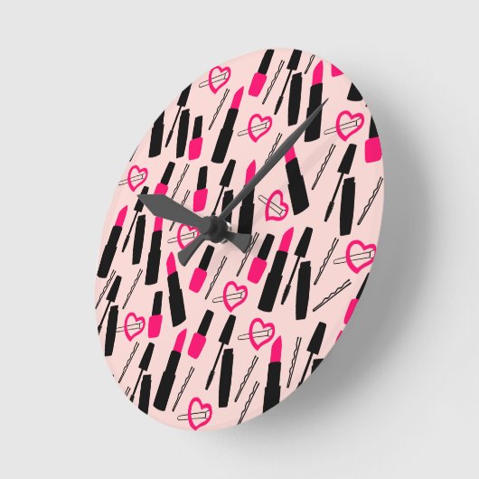 メイクアップアクセサリー壁時計 ラウンド壁時計 (傾斜)