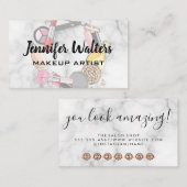 メイクアップアクセサリー |パンチカードロイヤリティ ロイヤリティカード (正面/裏面)