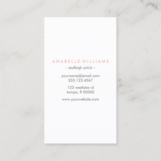 メイクアップアクセサリー 名刺 (裏面)