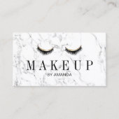 メイクアップアーティスエレガントト大理石美しいサロン 名刺 (正面)