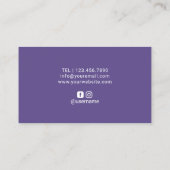 メイクアップアーティスエレガントト紫の滴る唇 名刺 (裏面)