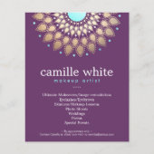 メイクアップアーティスエレガントト金ゴールド華美モチーフ紫 チラシ (正面)