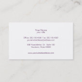 メイクアップアーティスエレガントト金ゴールド華美モチーフ紫 名刺 (裏面)