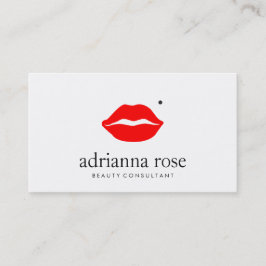 メイクアップアーティスキスをするトの唇に美しいマーク 名刺