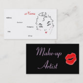 メイクアップアーティスクラシックトのリップIVビジネスカード 名刺 (正面/裏面)