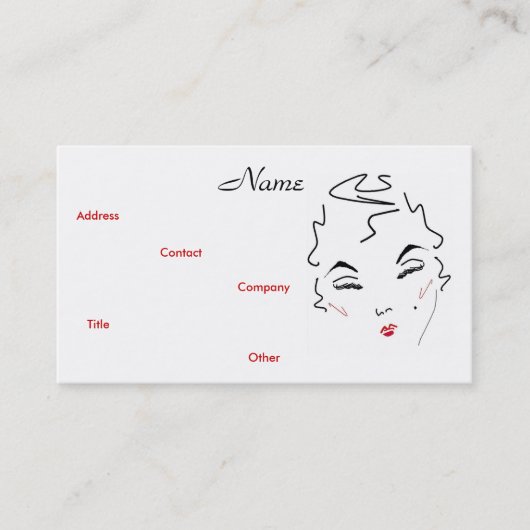 メイクアップアーティスクラシックトLips II名刺 名刺 (正面)