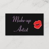 メイクアップアーティスクラシックトLips Vビジネスカード 名刺 (裏面)