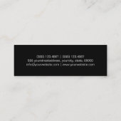 メイクアップアーティススタイリッシュト数々のカラーグリッター唇 スキニー名刺 (裏面)