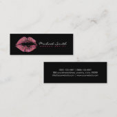 メイクアップアーティススタイリッシュト数々のカラーグリッター唇#9 スキニー名刺 (正面/裏面)