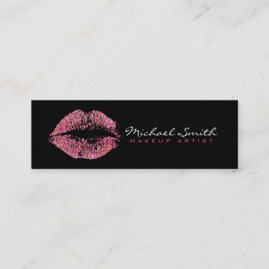 メイクアップアーティススタイリッシュト数々のカラーグリッター唇#9 スキニー名刺 (正面)