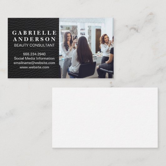 メイクアップアーティストがサロン 名刺 (正面/裏面)