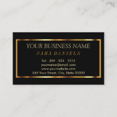 メイクアップアーティストと大理石金ゴールド&赤アクセント 名刺 (裏面)