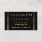 メイクアップアーティストと金ゴールド紙吹雪&レインボーリップ 名刺 (裏面)