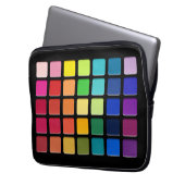 メイクアップアーティストのアイシャドーPallete Rainbow Grid ラップトップスリーブ (正面左)