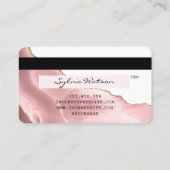 メイクアップアーティストのクレジットカードのスタイル付き点滅ウィンクの目 名刺 (裏面)