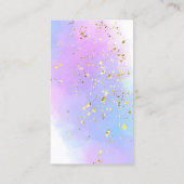 メイクアップアーティストのソーシャルメディア写真qrコード紫 名刺 (裏面)