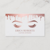 メイクアップアーティストのバラ金ゴールドが点滴まぶしと眉 名刺 (正面)