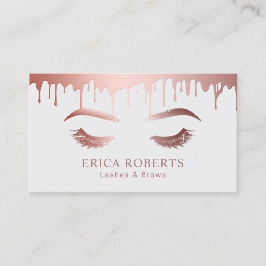 メイクアップアーティストのバラ金ゴールドが点滴まぶしと眉 名刺 (正面)