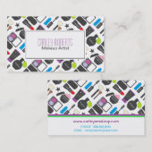 メイクアップアーティストのパタカラフルーン 名刺 (正面/裏面)