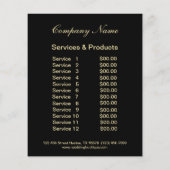 メイクアップアーティストのビジネスパーソナライズされたフライヤー チラシ (裏面)